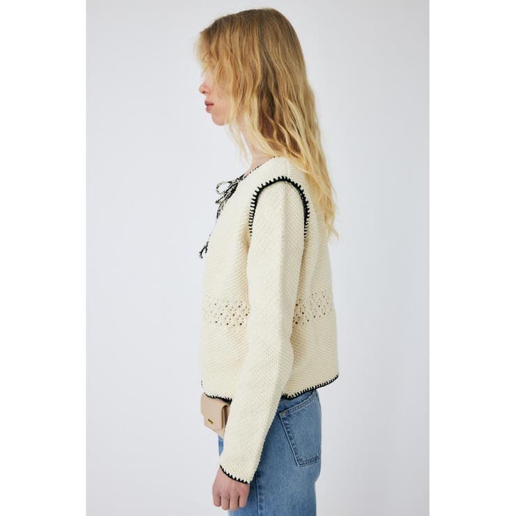 CROCHET KNIT ジャケット | MOUSSY OUTLET | 詳細画像3 