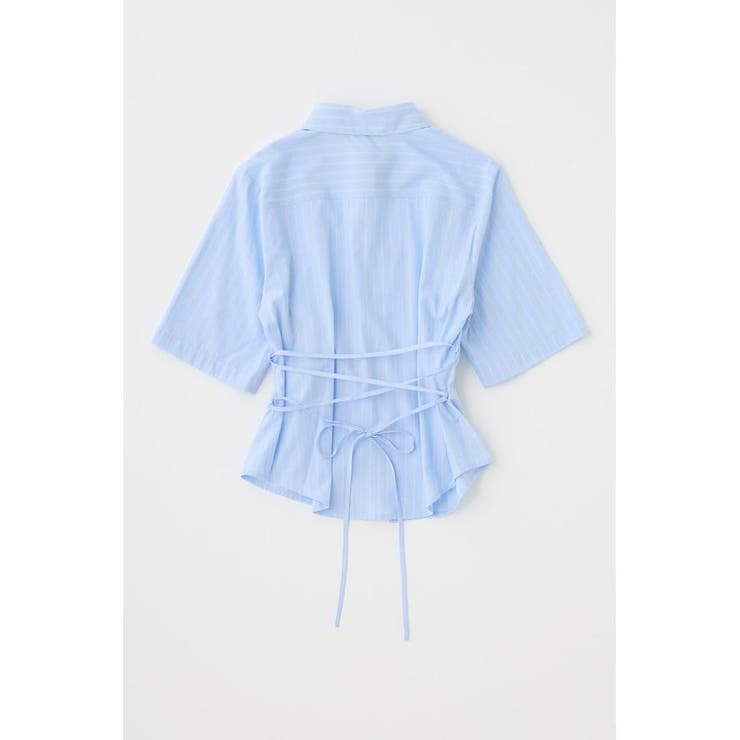 STRIPE BACK LACE UP シャツ | MOUSSY OUTLET | 詳細画像16 