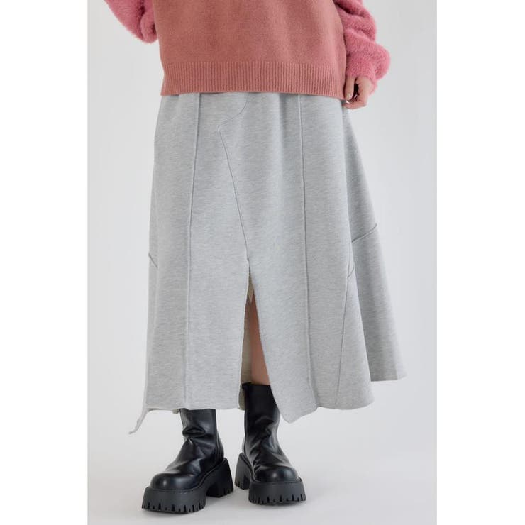 L/T.GRY1 | ランダム切替スウェットスカート | RODEO CROWNS WIDE BOWL