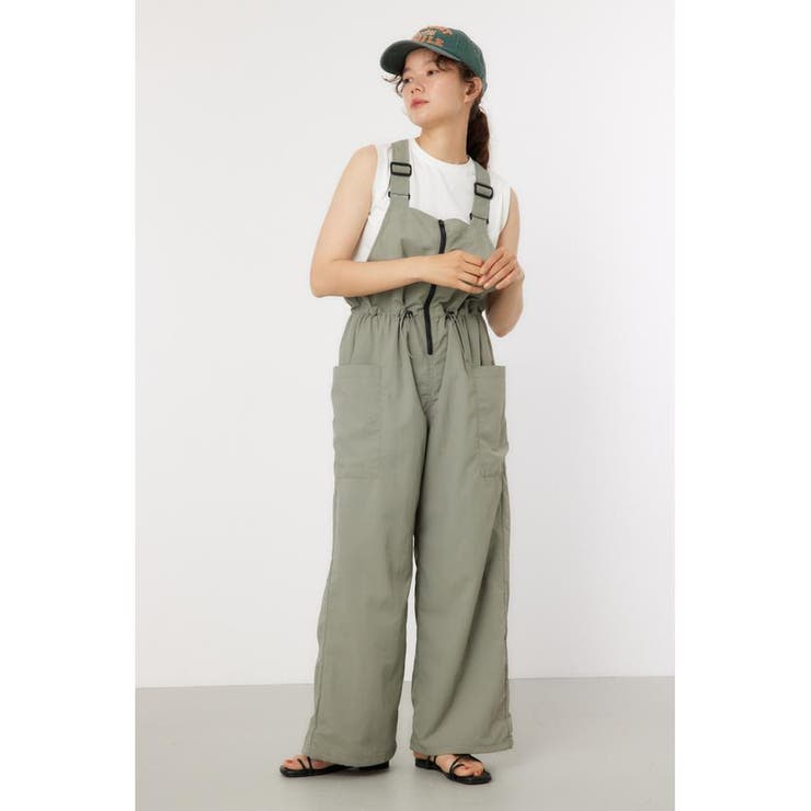 KHA | ウエストシャーリング ナイロンサロペット | RODEO CROWNS WIDE BOWL