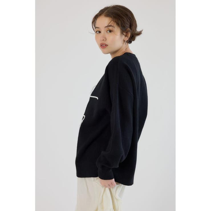 Frayed Lettering ニットトップス | RODEO CROWNS WIDE BOWL | 詳細画像3 