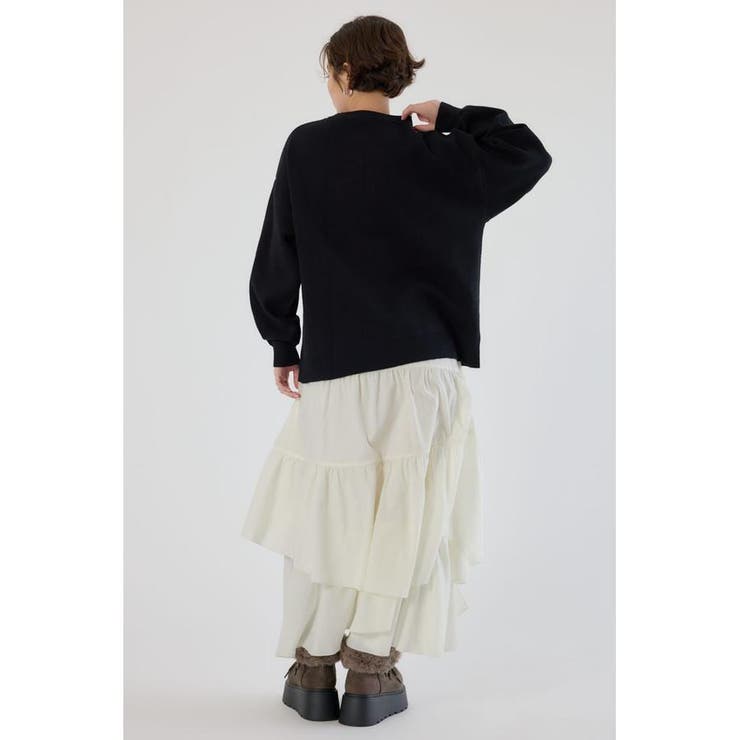 Frayed Lettering ニットトップス | RODEO CROWNS WIDE BOWL | 詳細画像6 