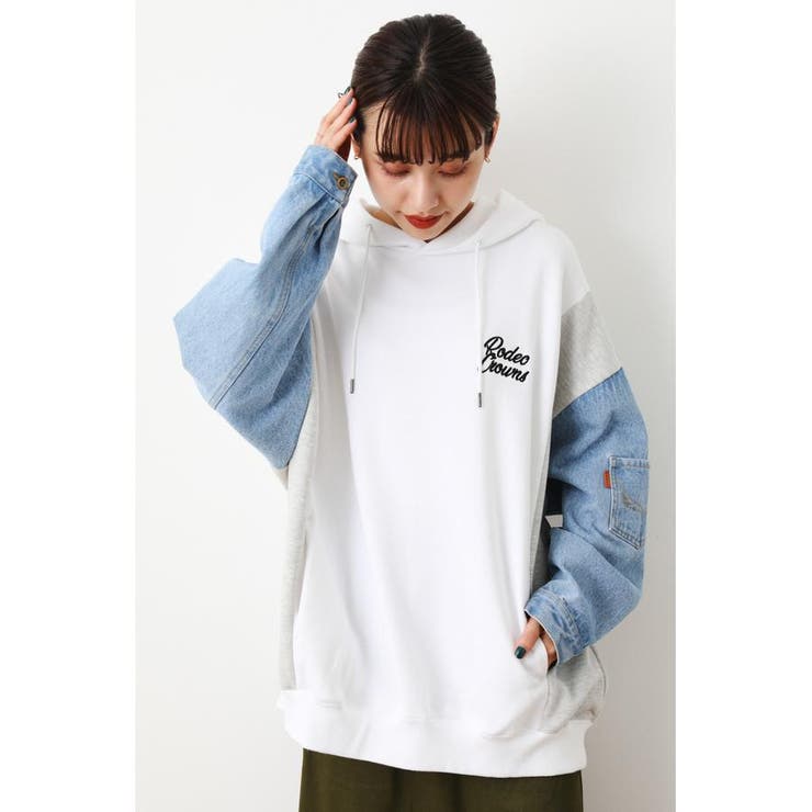 （WEB限定）Denim フーディトップス 2