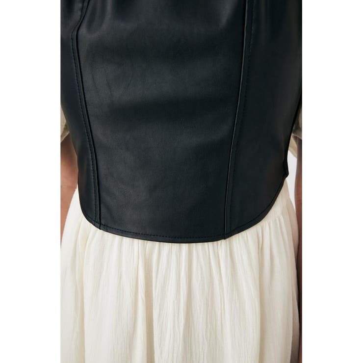 F/LEATHER BUSTIER トップス | MOUSSY OUTLET | 詳細画像7 