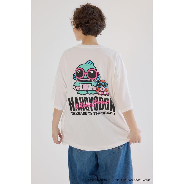 O/WHT1 | (サンリオキャラクターズ)ビーチハンギョドンTシャツ | RODEO CROWNS WIDE BOWL