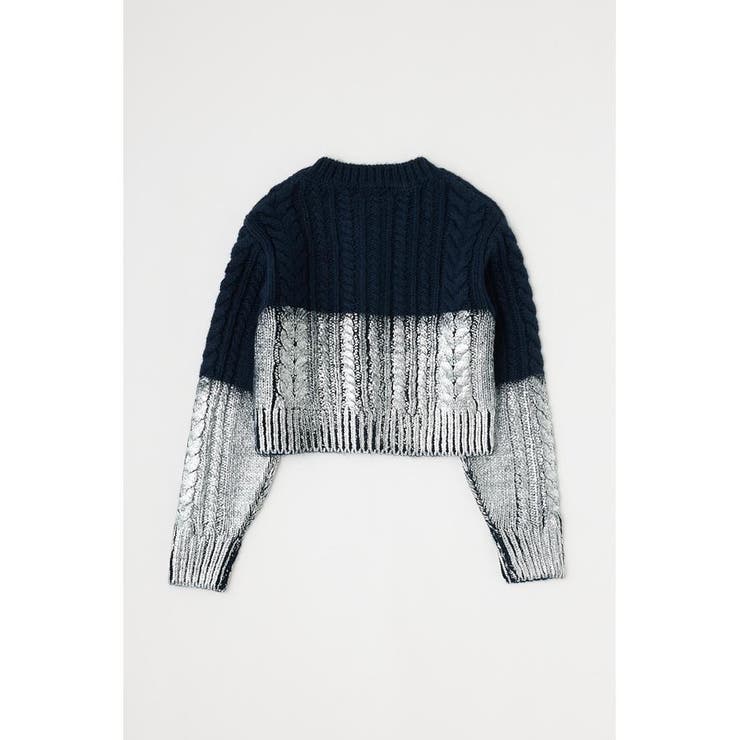 FOIL PRINT CABLE カーディガン | MOUSSY OUTLET | 詳細画像17 