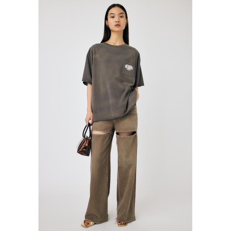 DAMAGED BACK LOGO Tシャツ | MOUSSY OUTLET | 詳細画像4 