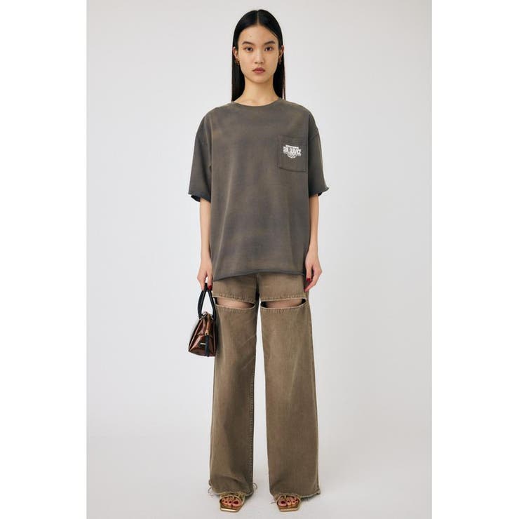 DAMAGED BACK LOGO Tシャツ | MOUSSY OUTLET | 詳細画像5 