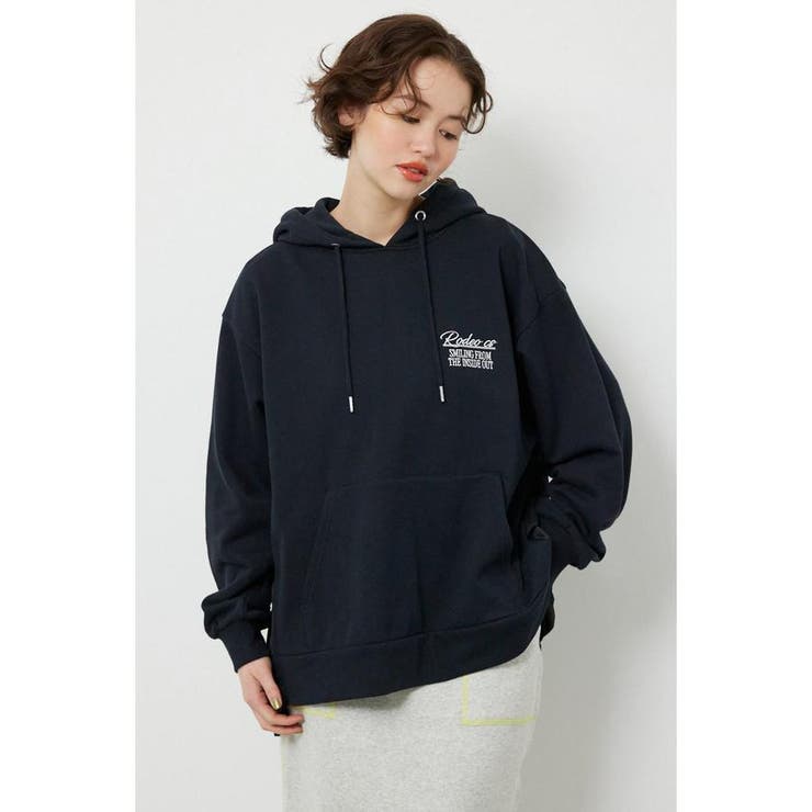 BLK | バックプリーツロゴパーカー | RODEO CROWNS WIDE BOWL