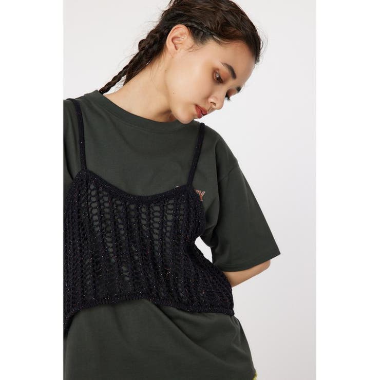 ラメニットメッシュビスチェ | RODEO CROWNS WIDE BOWL | 詳細画像1 