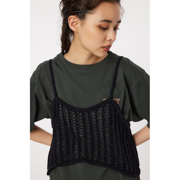 ラメニットメッシュビスチェ | RODEO CROWNS WIDE BOWL | 詳細画像2 