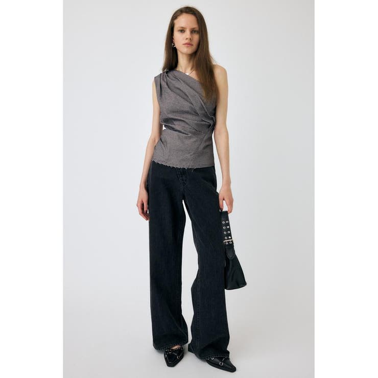PLAID ONE SHOULDER ブラウス | MOUSSY OUTLET | 詳細画像2 