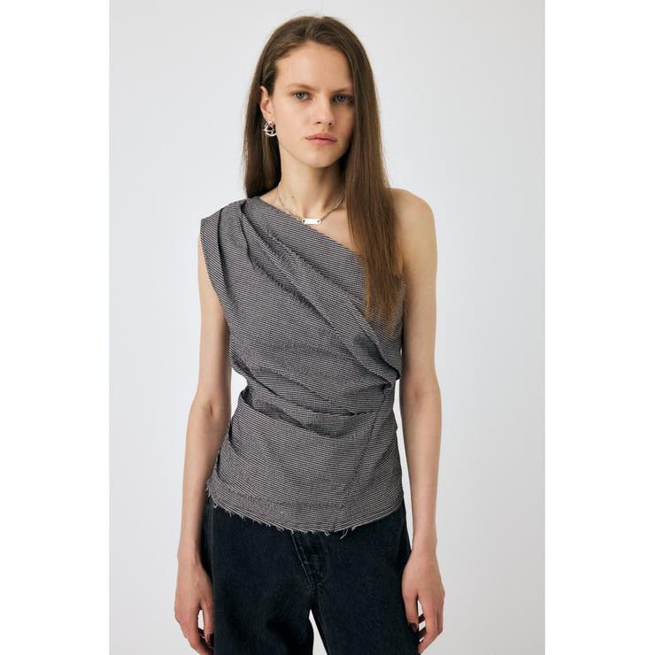 PLAID ONE SHOULDER ブラウス | MOUSSY OUTLET | 詳細画像5 