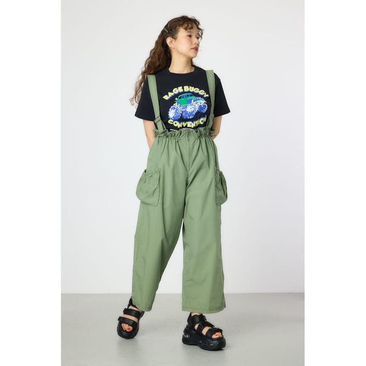 KHA | ウエストフリルサス付きパンツ | RODEO CROWNS WIDE BOWL