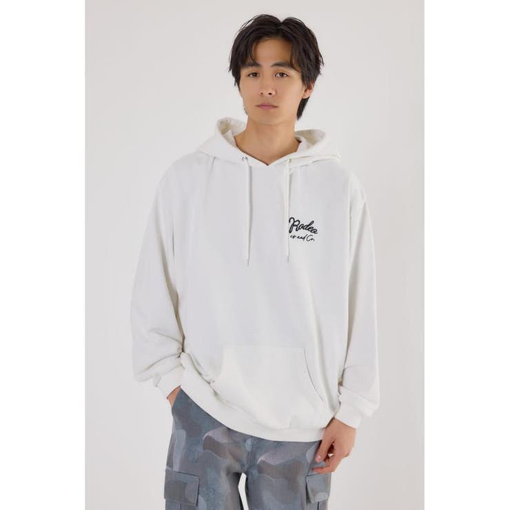 O/WHT1 | メンズロゴデニムパッチフーディー | RODEO CROWNS WIDE BOWL