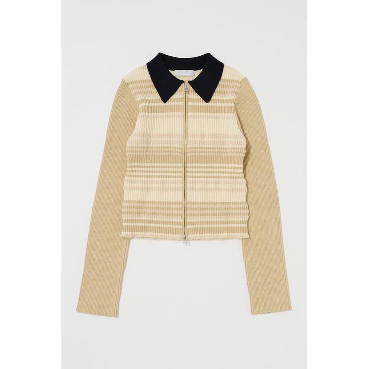 STRIPE ZIP UP KNIT シャツ | MOUSSY OUTLET | 詳細画像6 
