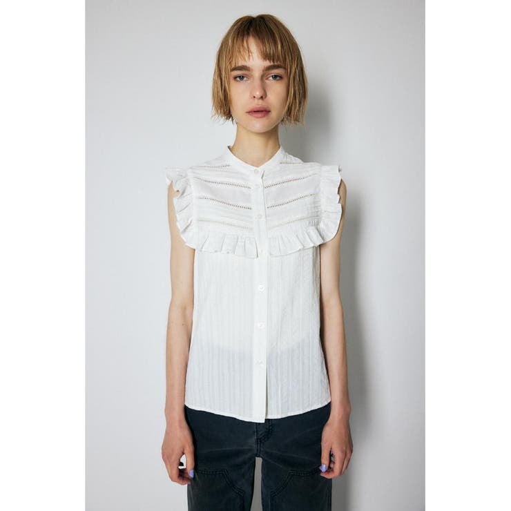 PIN TUCK RUFFLE ブラウス[品番：BJLW0023928]｜MOUSSY OUTLET（マウジーアウトレット）のレディース ...