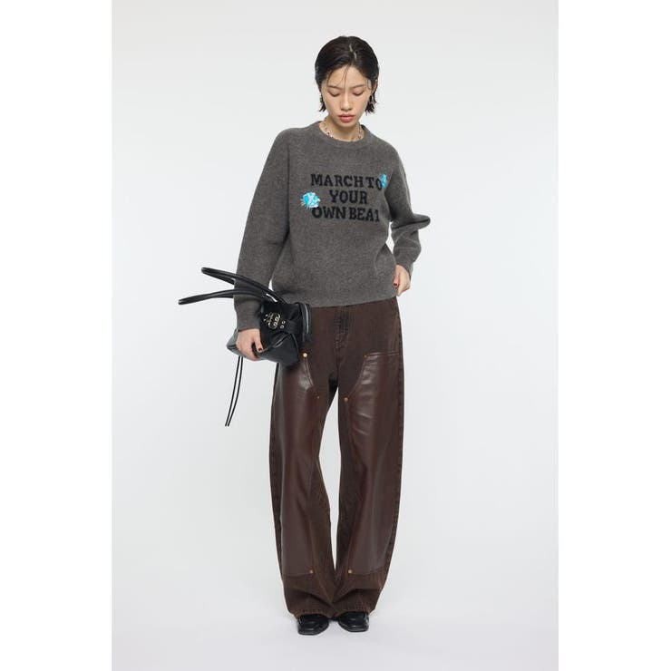 FLORAL PATCH JACQUARD セーター | MOUSSY OUTLET | 詳細画像5 