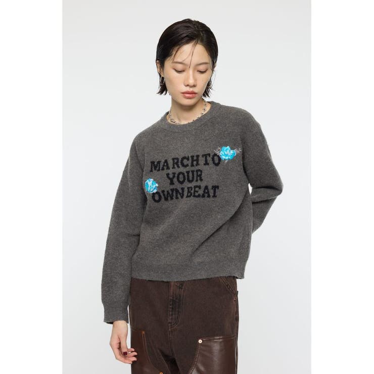 FLORAL PATCH JACQUARD セーター | MOUSSY OUTLET | 詳細画像6 