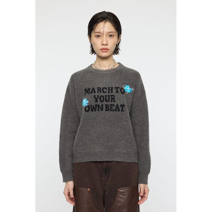 FLORAL PATCH JACQUARD セーター | MOUSSY OUTLET | 詳細画像7 