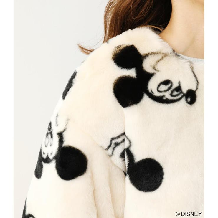 (MICKEY) FAUX FUR コート