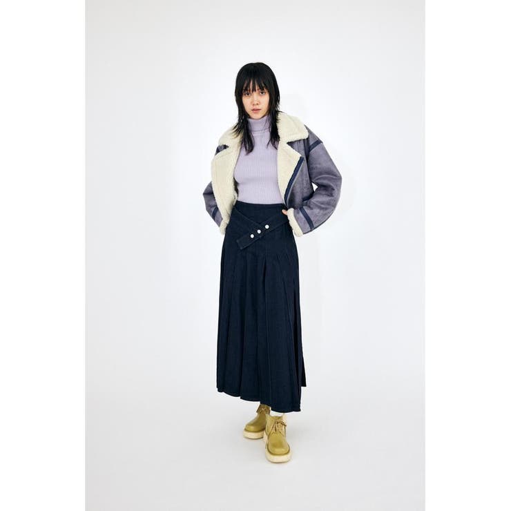 PLEATS BELT DENIM スカート[品番：BJLW0024043]｜MOUSSY OUTLET