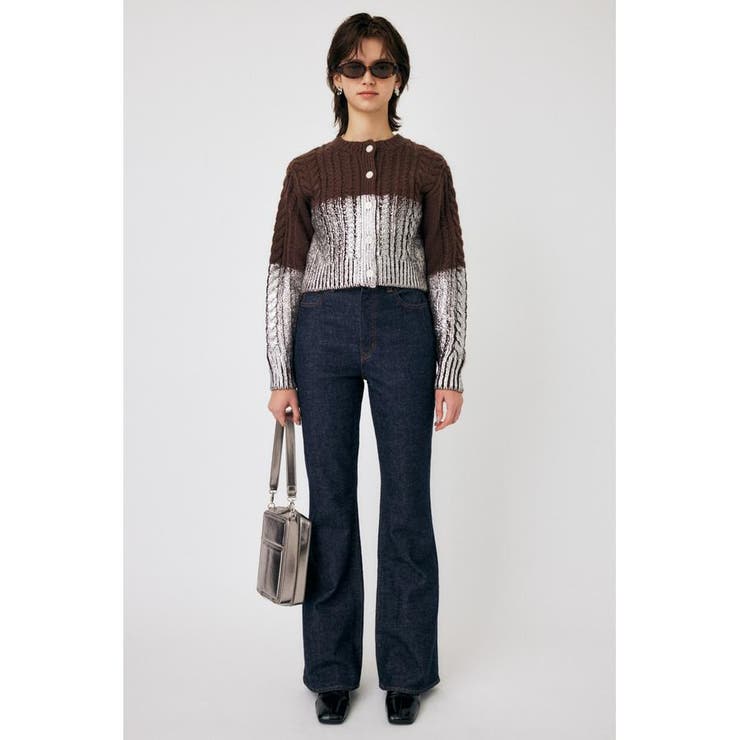 FOIL PRINT CABLE カーディガン | MOUSSY OUTLET | 詳細画像9 