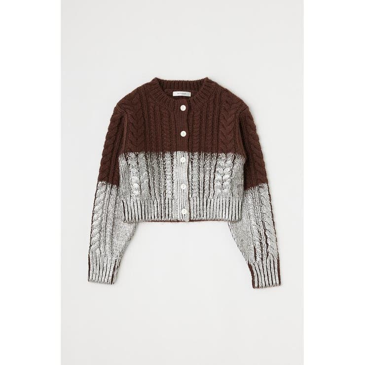 FOIL PRINT CABLE カーディガン | MOUSSY OUTLET | 詳細画像16 