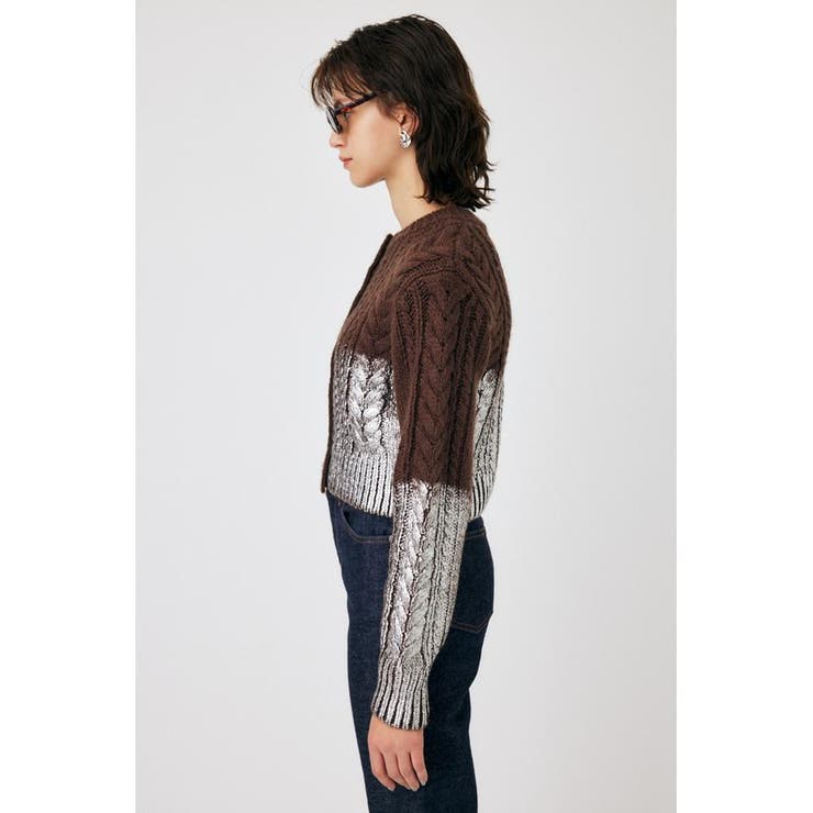 FOIL PRINT CABLE カーディガン | MOUSSY OUTLET | 詳細画像11 