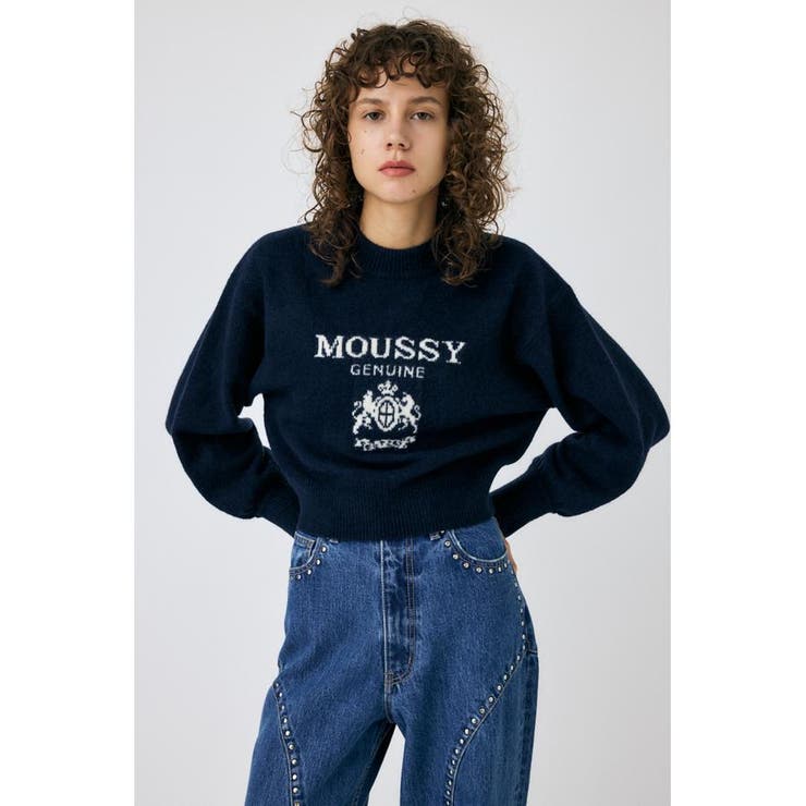 NVY | JACQUARD MOUSSY ニットトップス | MOUSSY OUTLET