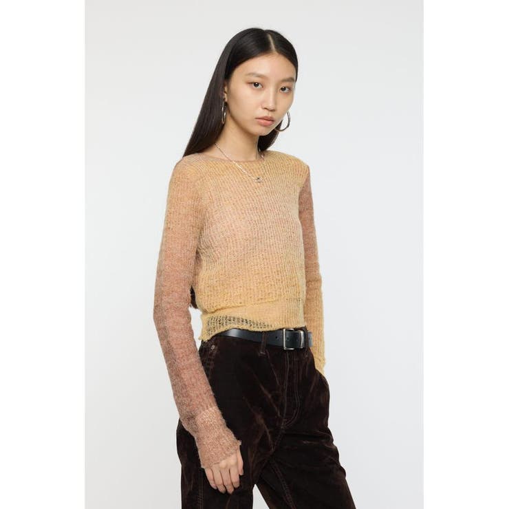 GRADATION CROPPED KNIT トップス | MOUSSY OUTLET | 詳細画像5 