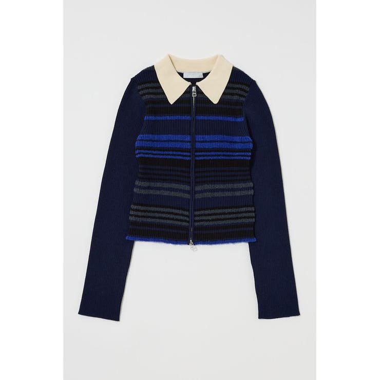 STRIPE ZIP UP KNIT シャツ | MOUSSY OUTLET | 詳細画像18 