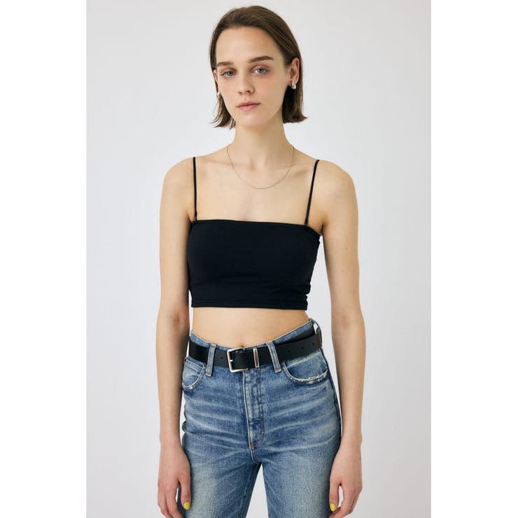 BLK | SQUARE NECK PLAIN キャミソール | MOUSSY OUTLET