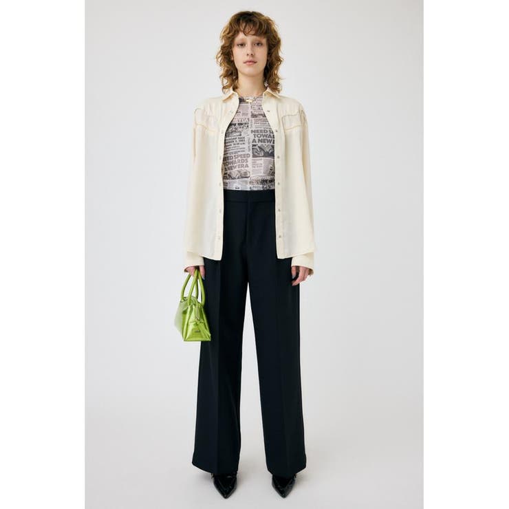 BLK | WIDE LEG トラウザー | MOUSSY OUTLET