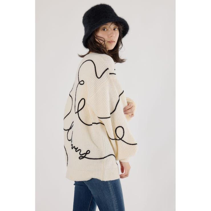 Embroideryラインロゴニットトップス | RODEO CROWNS WIDE BOWL | 詳細画像3 