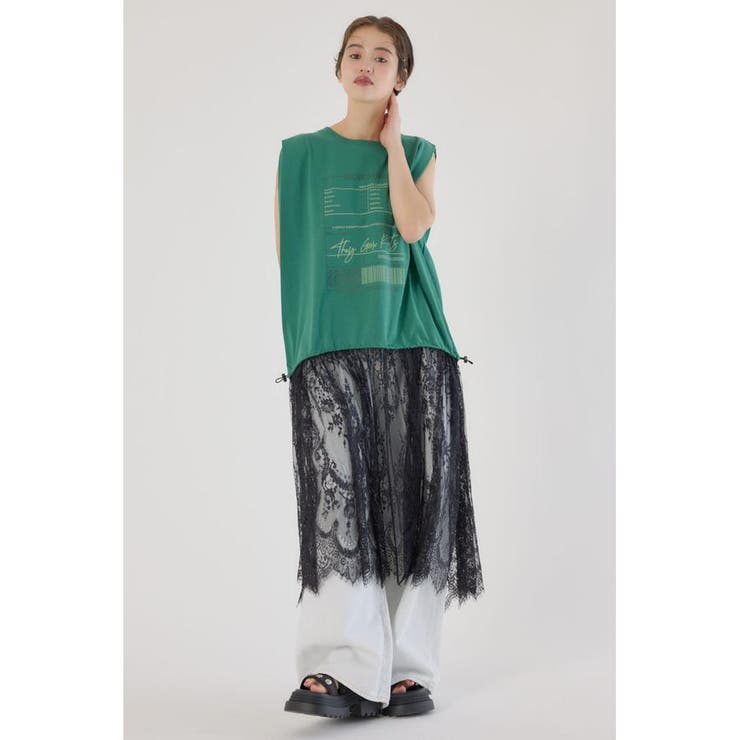 D/GRN3 | レースドッキングブラウジングワンピース | RODEO CROWNS WIDE BOWL