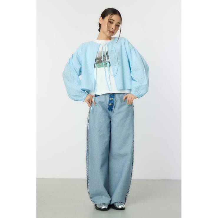 ノーカラーレースカーディガン | RODEO CROWNS WIDE BOWL | 詳細画像25 