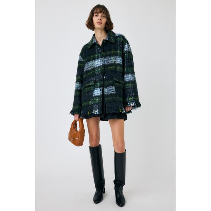 柄NVY5 | MIX シャツジャケット | MOUSSY OUTLET