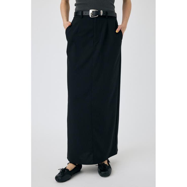 BLK | FLARE BACK マキシスカート | MOUSSY OUTLET