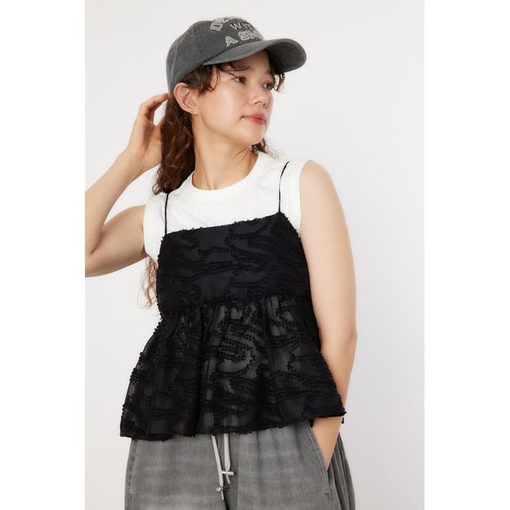 BLK | フリンジキャミソール | RODEO CROWNS WIDE BOWL