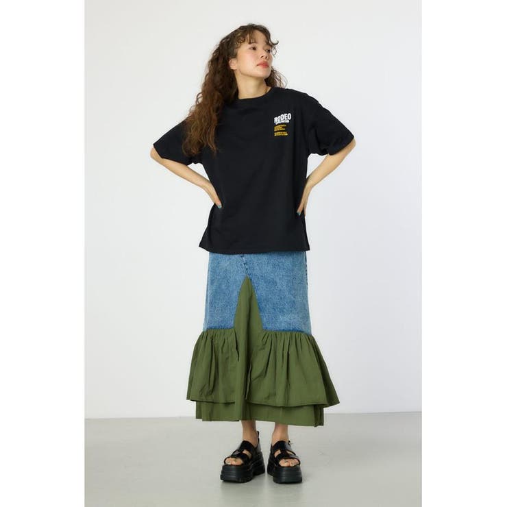 Overlap デニムアップリケTシャツ | RODEO CROWNS WIDE BOWL | 詳細画像20 