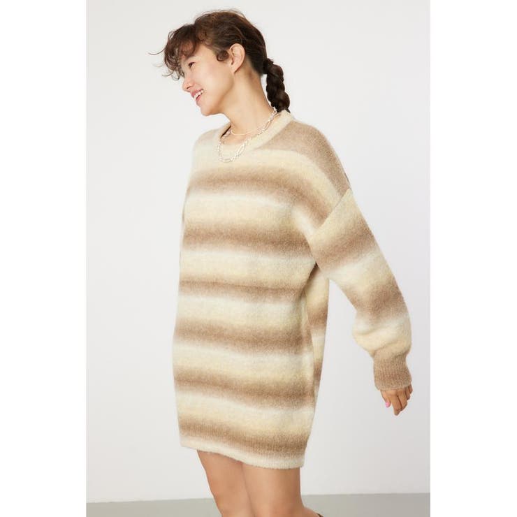 柄BEG5 | グラデーションニットワンピース | RODEO CROWNS WIDE BOWL