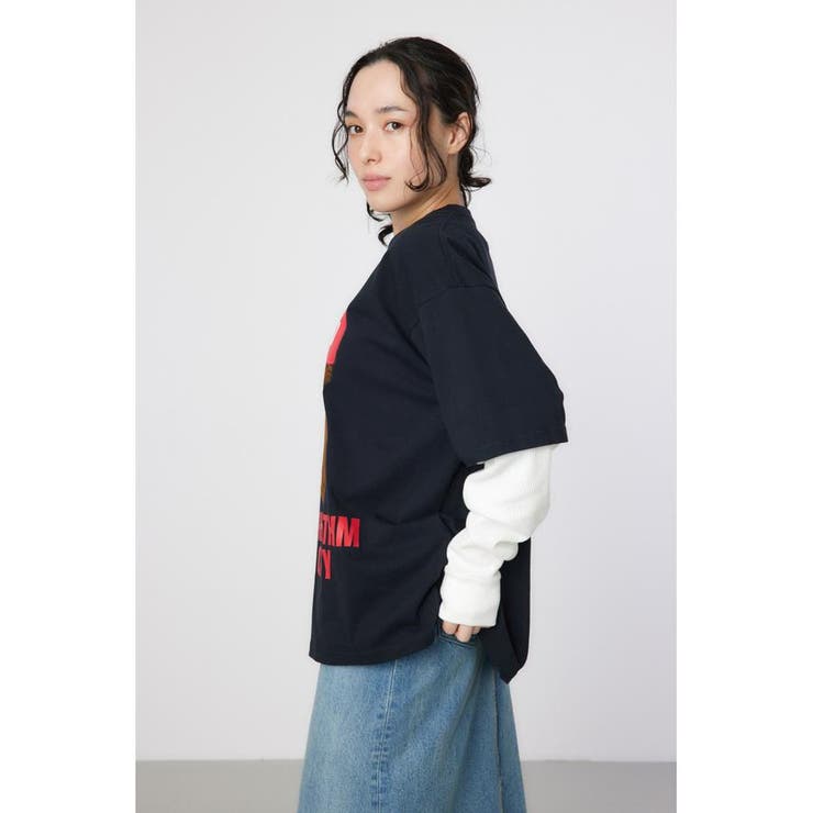 ハートパネルレイヤードロングスリーブTシャツ | RODEO CROWNS WIDE BOWL | 詳細画像18 