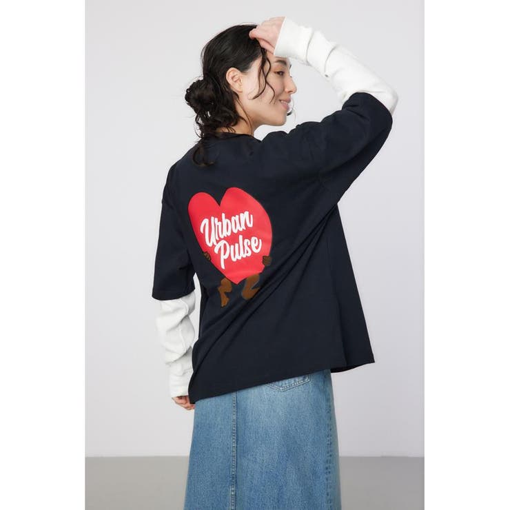 ハートパネルレイヤードロングスリーブTシャツ | RODEO CROWNS WIDE BOWL | 詳細画像19 