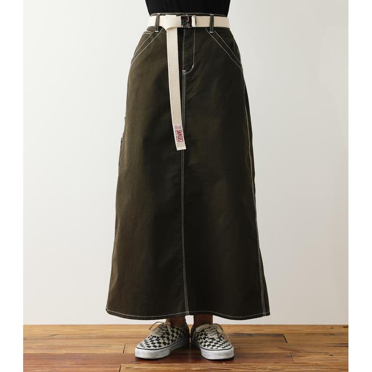 ベルト付きステッチマキシスカート[品番：BJLW0018404]｜RODEO CROWNS