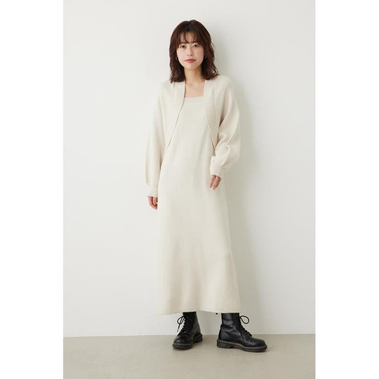 フェイクレイヤードニットワンピース | RODEO CROWNS WIDE BOWL | 詳細画像1 