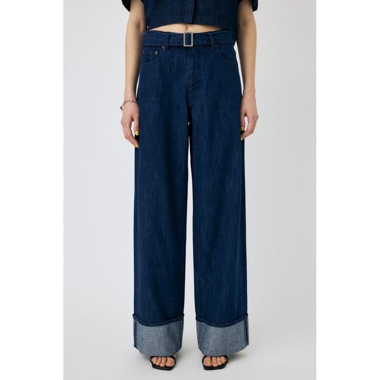 BELTED WIDE ストレートデニム | MOUSSY OUTLET | 詳細画像9 