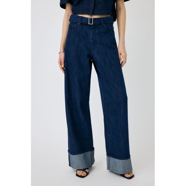 BELTED WIDE ストレートデニム | MOUSSY OUTLET | 詳細画像13 