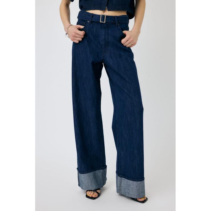 BELTED WIDE ストレートデニム | MOUSSY OUTLET | 詳細画像14 