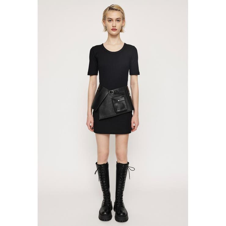 BLK | BI COLOR RIB CUT ショートワンピース | SLY OUTLET